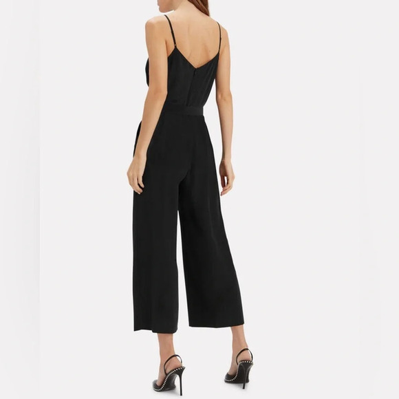 L'AGENCE DIA CAMISOLE Belted JUMPSUIT in Black - Picture 3 of 14